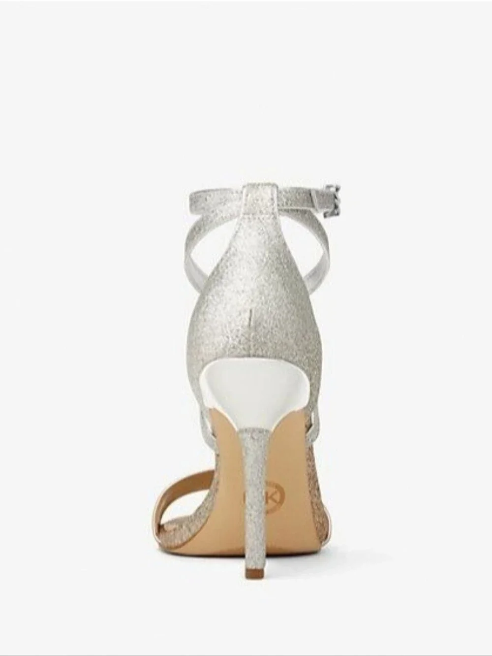 LN Michael Kors Gold and Silver Glitter Strappy High Heel Sandals ✨️